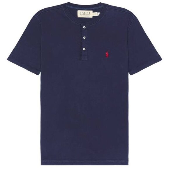 NEW POLO RALPH LAUREN Polo Shirt Navy Distress Worn Out Short Sleeve Size XL - Picture 2 of 12